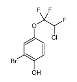 2-bromo-4-(2-chloro-1,1,2-trifluoroethoxy)phenol结构式