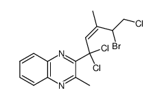 2-((Z)-4-Bromo-1,1,5-trichloro-3-methyl-pent-2-enyl)-3-methyl-quinoxaline Structure