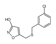 5-[(3-chlorophenyl)methylsulfanylmethyl]-1,2-oxazol-3-one结构式