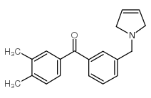 3,4-DIMETHYL-3'-(3-PYRROLINOMETHYL) BENZOPHENONE Structure