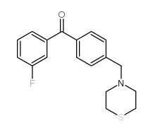 3-FLUORO-4'-THIOMORPHOLINOMETHYL BENZOPHENONE结构式