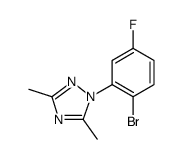 1H-1,2,4-Triazole, 1-(2-bromo-5-fluorophenyl)-3,5-dimethyl-结构式