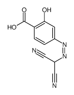 4-(dicyanomethyldiazenyl)-2-hydroxybenzoic acid Structure