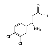 (3S)-3-amino-3-(3,4-dichlorophenyl)propanoic acid结构式