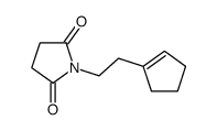 1-[2-(cyclopenten-1-yl)ethyl]pyrrolidine-2,5-dione结构式