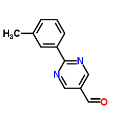 2-(3-Methylphenyl)-5-pyrimidinecarbaldehyde Structure