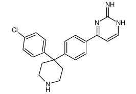 4-[4-[4-(4-chlorophenyl)piperidin-4-yl]phenyl]pyrimidin-2-amine Structure