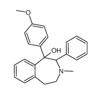 1-hydroxy-1-(4-methoxyphenyl)-3-methyl-2-phenyl-2,3,4,5-tetrahydro-1H-3-benzazepine结构式
