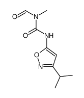 N-methyl-N-[(3-propan-2-yl-1,2-oxazol-5-yl)carbamoyl]formamide结构式