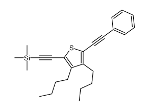 2-[3,4-dibutyl-5-(2-phenylethynyl)thiophen-2-yl]ethynyl-trimethylsilane结构式