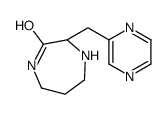 (3R)-3-(pyrazin-2-ylmethyl)-1,4-diazepan-2-one结构式