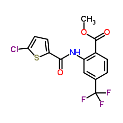 Methyl 2-{[(5-chloro-2-thienyl)carbonyl]amino}-4-(trifluoromethyl)benzoate Structure