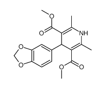 dimethyl 4-(1,3-benzodioxol-5-yl)-2,6-dimethyl-1,4-dihydropyridine-3,5-dicarboxylate结构式