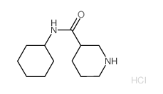 N-Cyclohexyl-3-piperidinecarboxamide hydrochloride Structure