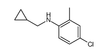 Benzenamine, 4-chloro-N-(cyclopropylmethyl)-2-methyl结构式