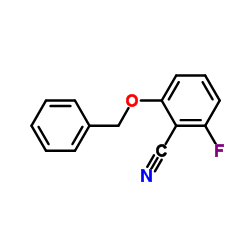 2-氟-6-苯基甲氧基苯甲腈结构式