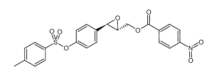 4-nitrobenzoic acid 3-[(2R,3R)-4-(toluene-4-sulfonyloxy)phenyl]oxiranylmethyl ester结构式