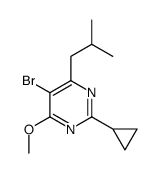 5-bromo-2-cyclopropyl-4-methoxy-6-(2-methylpropyl)pyrimidine结构式