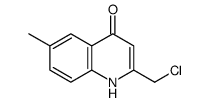 2-(chloromethyl)-6-methyl-1H-quinolin-4-one结构式