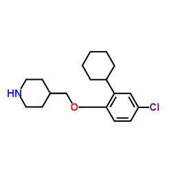 4-[(4-Chloro-2-cyclohexylphenoxy)methyl]piperidine结构式