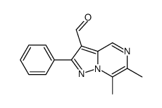 6,7-dimethyl-2-phenylpyrazolo[1,5-a]pyrazine-3-carbaldehyde结构式