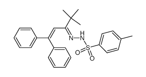 (Z)-N'-(4,4-dimethyl-1,1-diphenylpent-1-en-3-ylidene)-4-methylbenzenesulfonohydrazide结构式