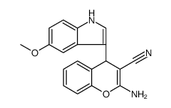 4H-1-Benzopyran-3-carbonitrile, 2-amino-4-(5-methoxy-1H-indol-3-yl) Structure
