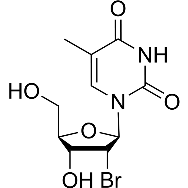 2-溴-2-脱氧-5-甲基脲啶-3,5-二乙酸酯结构式
