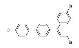 (Z)-4-[3-bromo-1-(4-bromophenyl)-1-propenyl]-4'-chloro-1,1'-biphenyl结构式