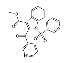 1-Benzenesulfonyl-2-(pyridine-3-carbonyl)-1H-indole-3-carboxylic acid methyl ester Structure