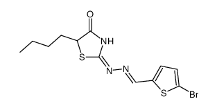 5-butyl-thiazolidine-2,4-dione-2-[(5-bromo-[2]thienylmethylene)-hydrazone]结构式
