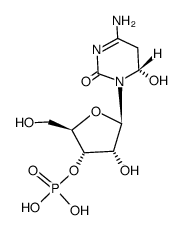 4-amino-6-hydroxy-1-(O3-phosphono-β-D-ribofuranosyl)-5,6-dihydro-1H-pyrimidin-2-one结构式