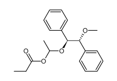 Propionic acid 1-((1S,2R)-2-methoxy-1,2-diphenyl-ethoxy)-ethyl ester Structure