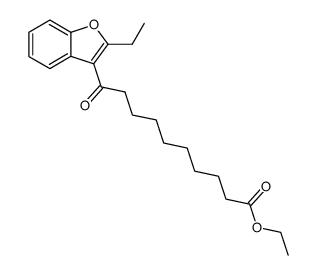 10-(2-ethyl-benzofuran-3-yl)-10-oxo-decanoic acid ethyl ester结构式