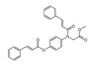 (E)-3-phenylacrylic acid 4-{methoxycarbonylmethyl-[(E)-3-phenylacryloyl]-amino}phenyl ester结构式