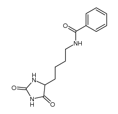 N-[4-(2,5-dioxo-imidazolidin-4-yl)-butyl]-benzamide结构式