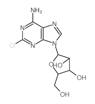 9H-Purin-6-amine, 9-b-D-arabinofuranosyl-2-chloro-结构式
