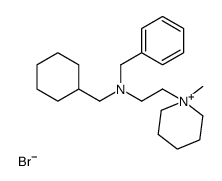 N-benzyl-N-(cyclohexylmethyl)-2-(1-methylpiperidin-1-ium-1-yl)ethanamine,bromide结构式