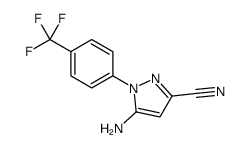 5-Amino-1-[4-(trifluoromethyl)phenyl]-1H-pyrazole-3-carbonitrile结构式