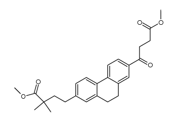 2-[3-Methoxycarbonyl-3-methyl-butyl]-7-[3-methoxycarbonyl-1-oxo-propyl]-9,10-dihydro-phenanthren结构式