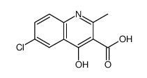 6-Chlor-4-hydroxy-2-methyl-chinolin-carbonsaeure-(3)结构式