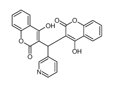 4-hydroxy-3-[(4-hydroxy-2-oxochromen-3-yl)-pyridin-3-ylmethyl]chromen-2-one结构式