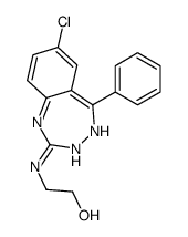 2-[(7-chloro-5-phenyl-4H-1,3,4-benzotriazepin-2-yl)amino]ethanol结构式