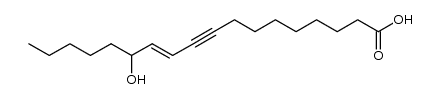 (E)-13-hydroxyoctadec-9-yn-11-enoic acid结构式