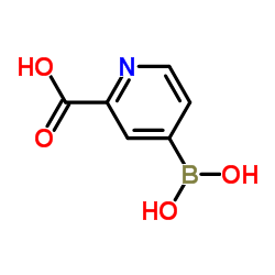 4-(Dihydroxyboryl)-2-pyridinecarboxylic acid结构式