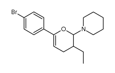 1-(6-(4-bromophenyl)-3-ethyl-3,4-dihydro-2H-pyran-2-yl)piperidine Structure