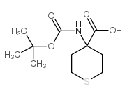 4-n-boc-amino-4-carboxytetrahydrothiopyran Structure