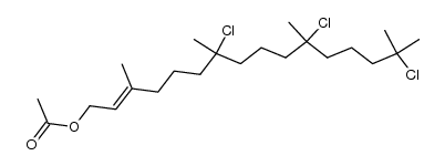 7,11,15-trichloro-3,7,11,15-tetramethyl-2E-hexadecen-1-yl acetate Structure