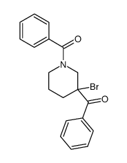 (3-BROMOPIPERIDINE-1,3-DIYL)BIS(PHENYLMETHANONE)结构式