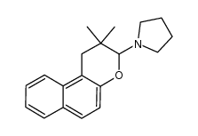 1-(2,3-dihydro-2,2-dimethyl-1H-naphtho[2,1-b]pyran-3-yl)pyrrolidine结构式